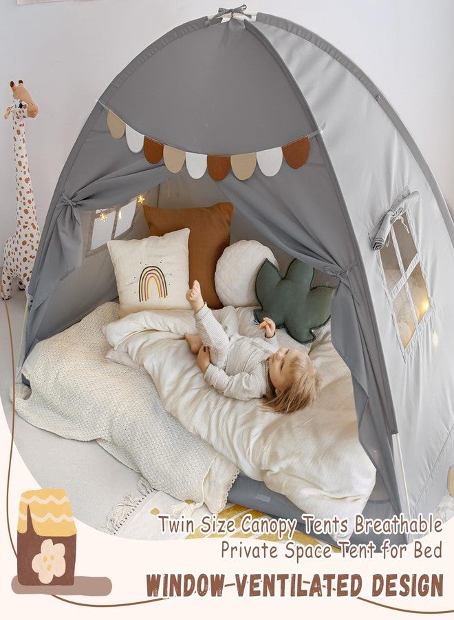 Sherilyn Bed Tent Bed Canopy Bunk Twin Size for Kids, Toddler Tent Indoor Floor Privacy Sleeping Tents Playhouse Drafty Room, Twin Bed Tents Blackout Space on Bed for Boys Girl Birthday, House Gift - Image 4